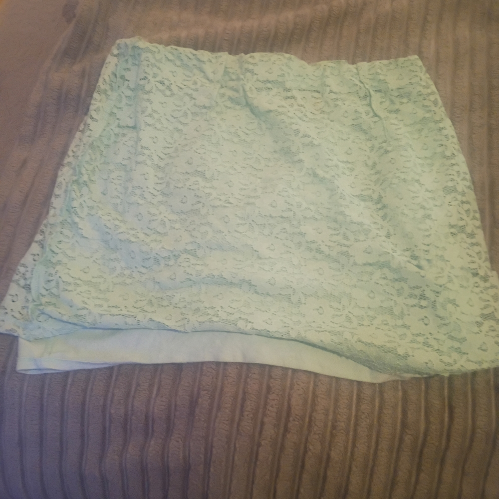 Hollister Mint Lace Mini Skirt